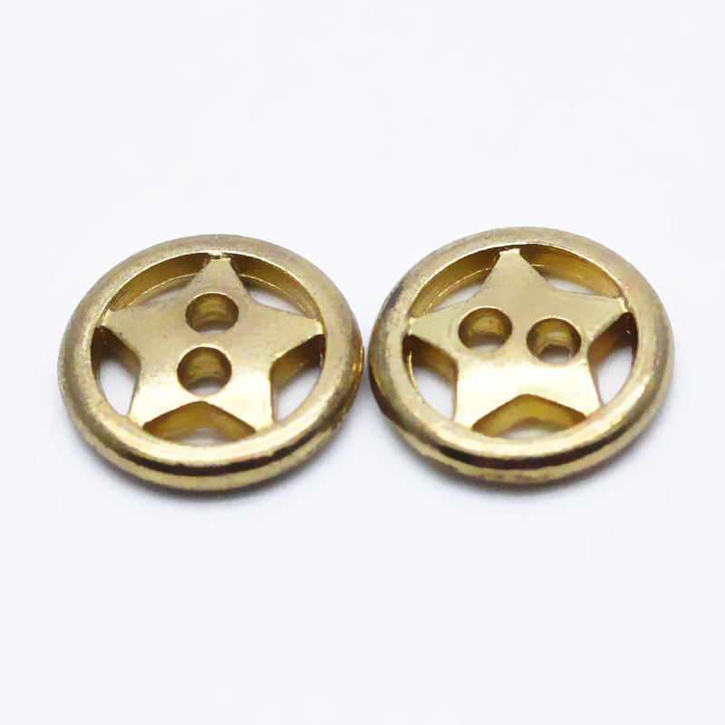 11.5mm合金两孔钮内五角星