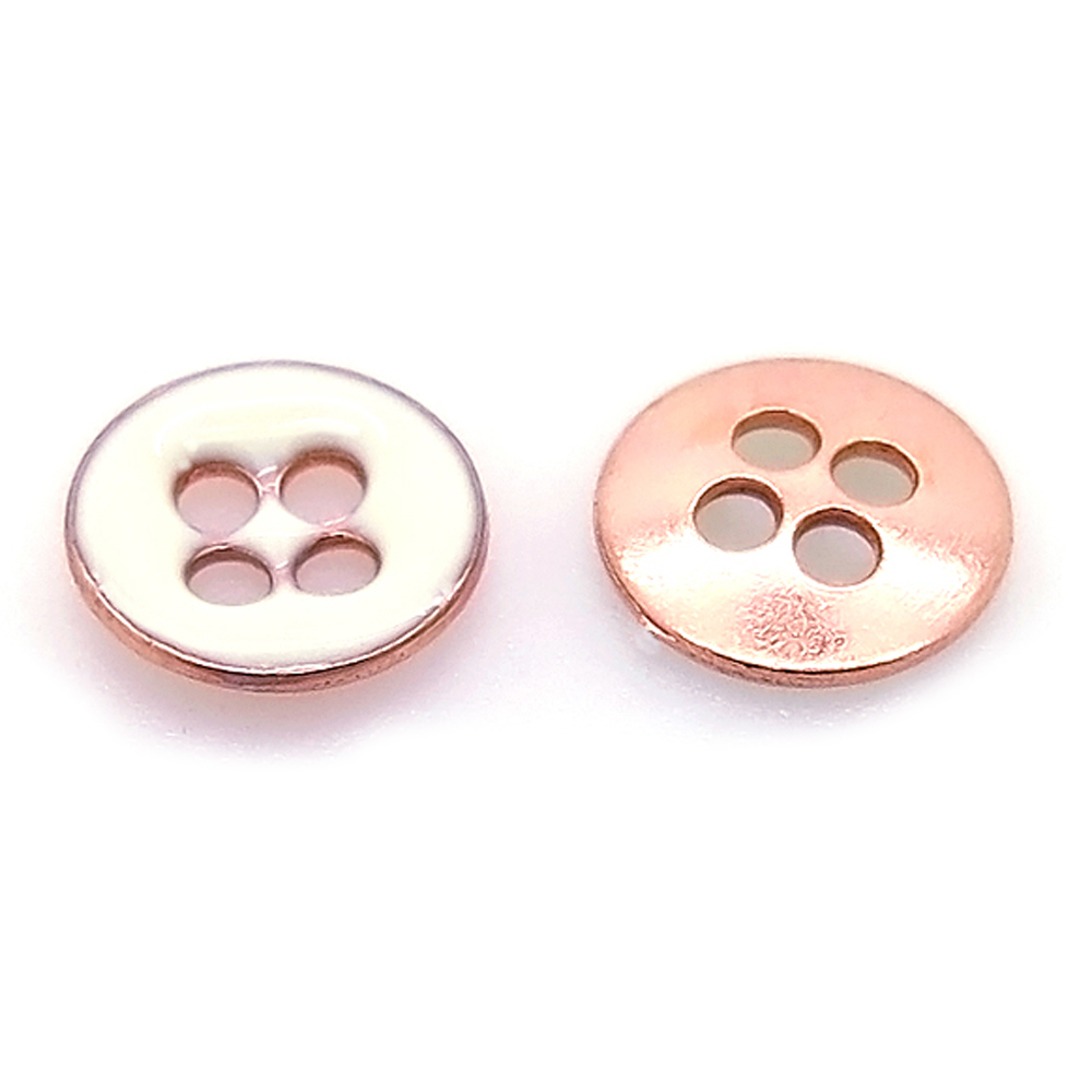 10mm合金四孔钮 滴白胶