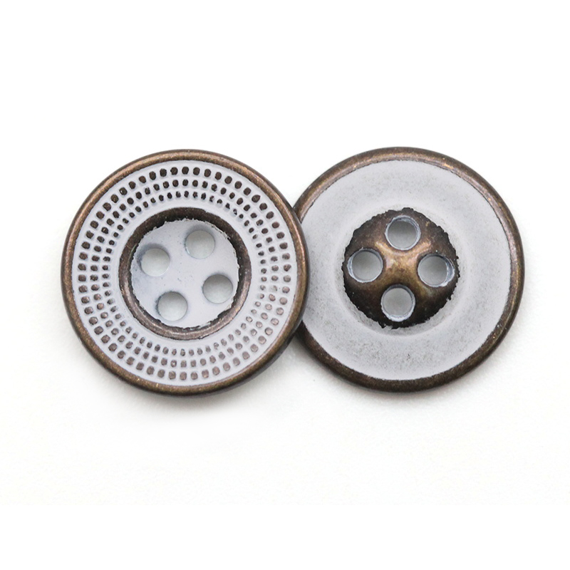 11.5mm 合金凸点四孔钮 网纹