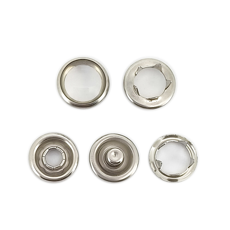 10mm透明珠光五爪扣   不锈钢