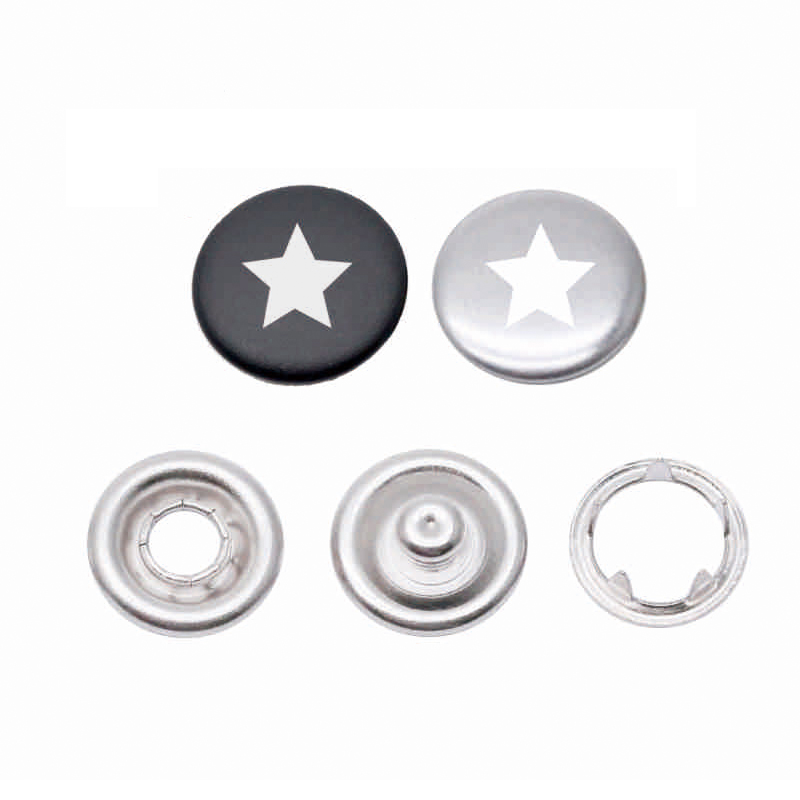 222#   10mm包面五角星五爪扣 不锈钢