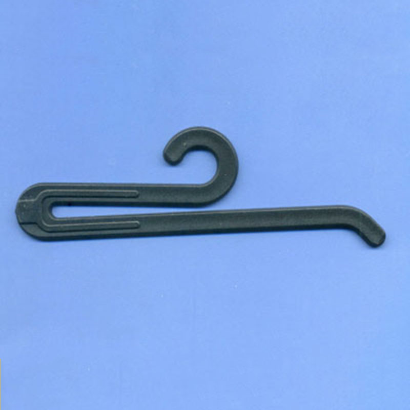 黑色塑料挂钩商超吊牌袜子挂钩包装袋展示盒塑料挂钩pp袜架