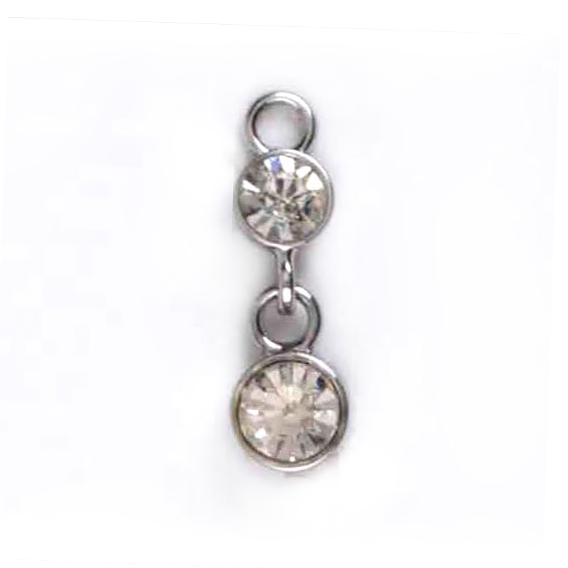 金银水钻文胸蝴蝶结魅力吊坠2