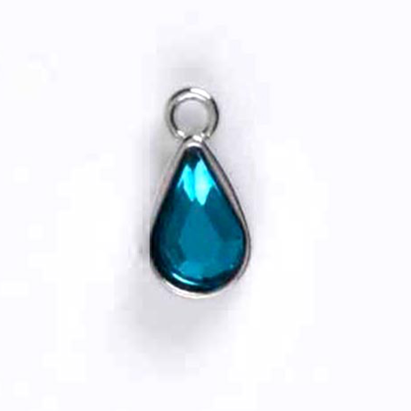 斯兰批发时尚出生石吊坠DIY 12个月出生石掉落手链饰品