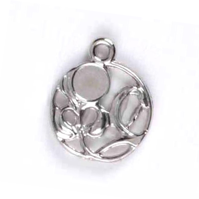 复古合金配件双挂玫瑰吊坠