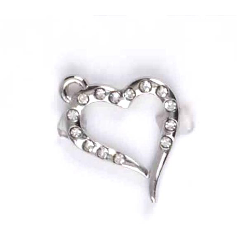 吊坠微型镶嵌锆石心形连接吊坠