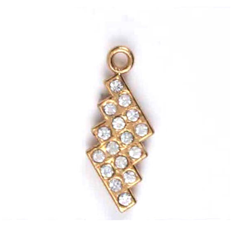 菱形锆石镶嵌吊坠