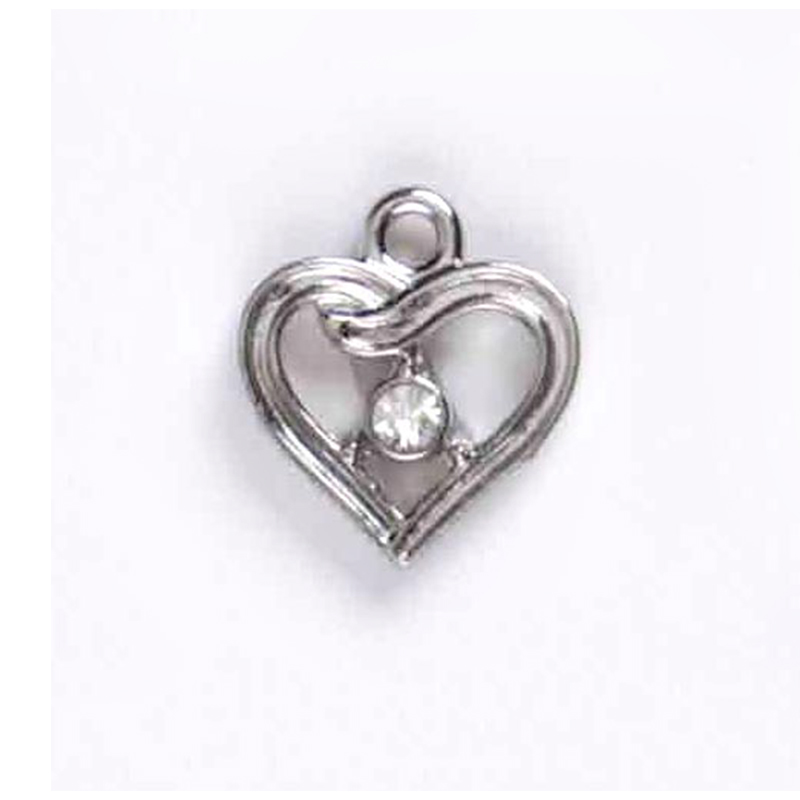 复古合金配件爱心吊坠