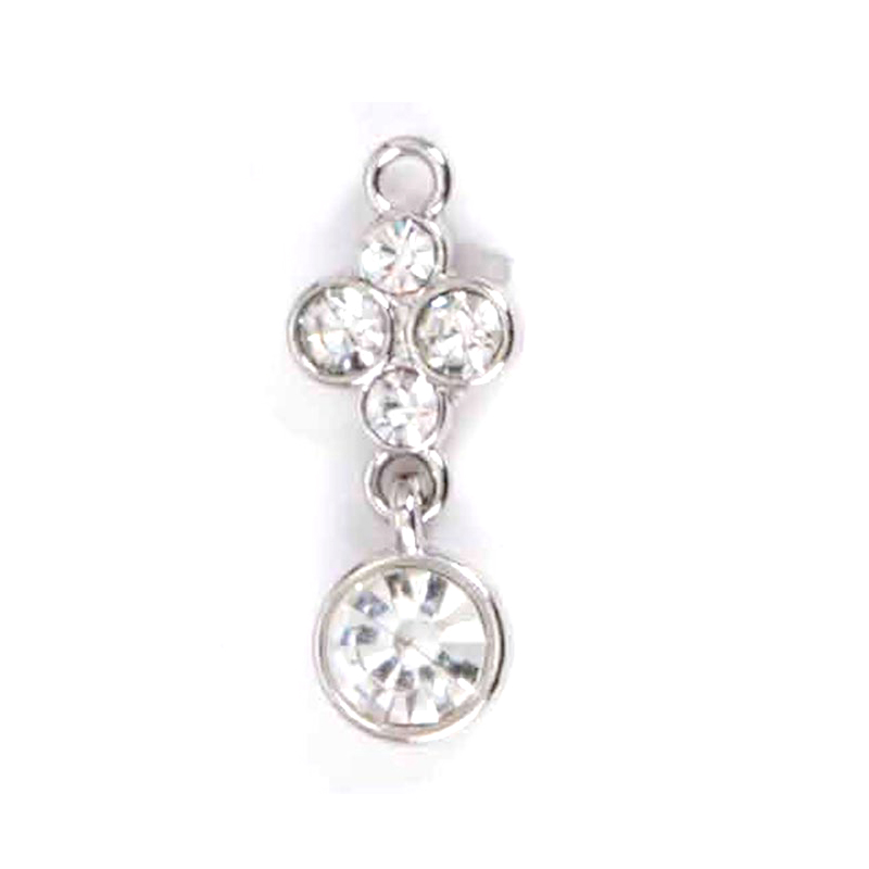 水钻文胸蝴蝶结吊坠