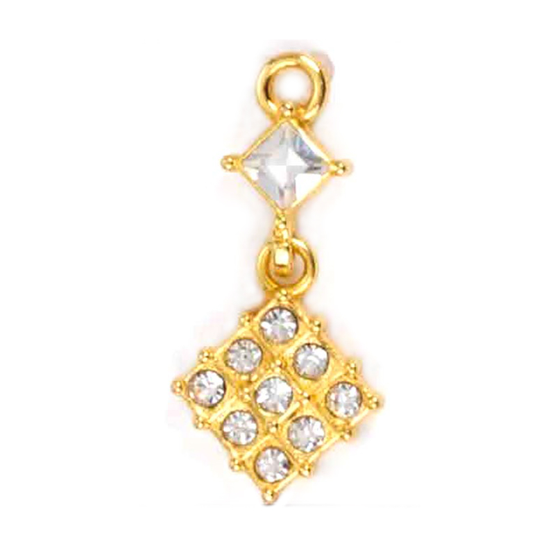 内衣扣方形锆石悬垂件