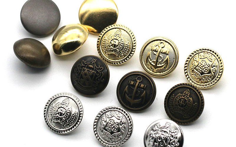 批发英式定制标志圆形复古铜黄铜金属牛仔裤衣服外套纽扣