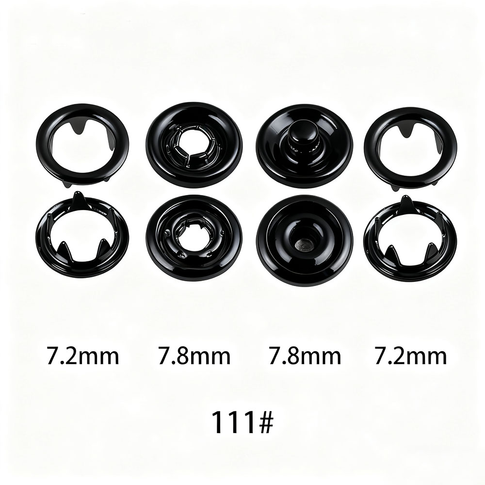 111# 7.2mm铜穿面五爪扣 枪黑色