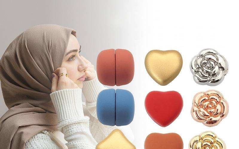 强磁相伴，美不滑落！定制磁铁围巾纽扣，重新定义头巾搭配美学