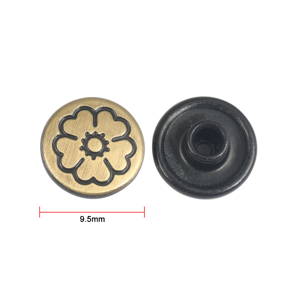 AB 亚洲钮扣：梅花花形工字扣 东莞源头牛仔精品