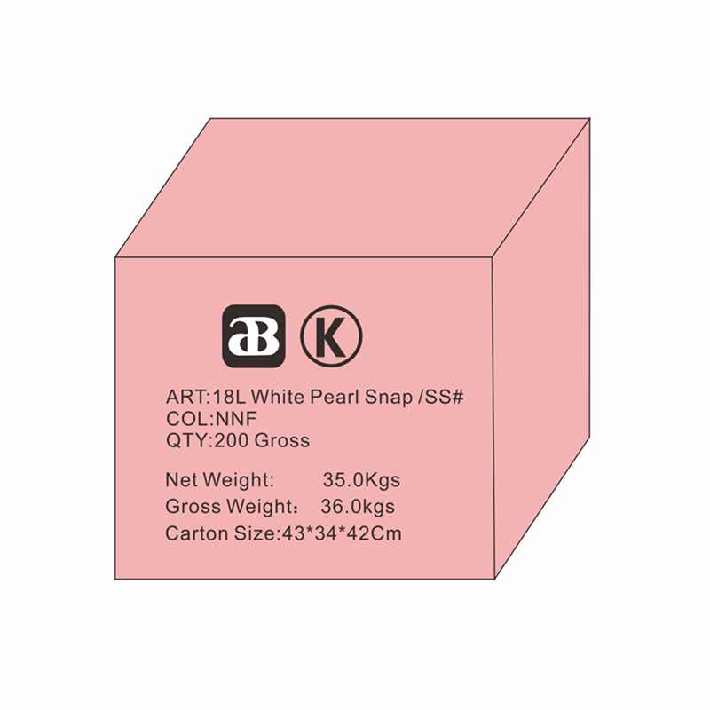 18L White Pearl Snap Button W 333# / Stainless Steel