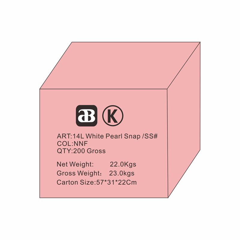 14L White Pearl Snap Button W 111.5#/ SS#