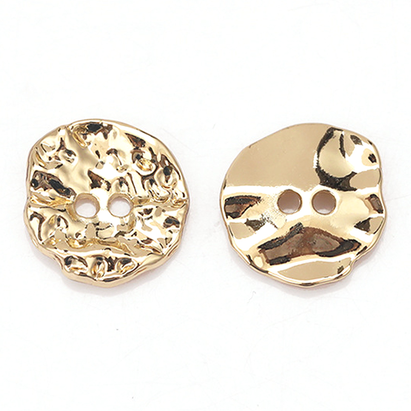 10mm、12.5mm高级感不规则两眼衬衫扣、金属小香风大衣外套衬衣扣、毛衣针织扣子纽扣