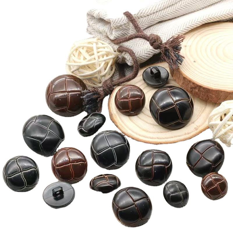 高档仿皮龟纹扣，ABS材质一次性成形 手工喷漆撞漆而成