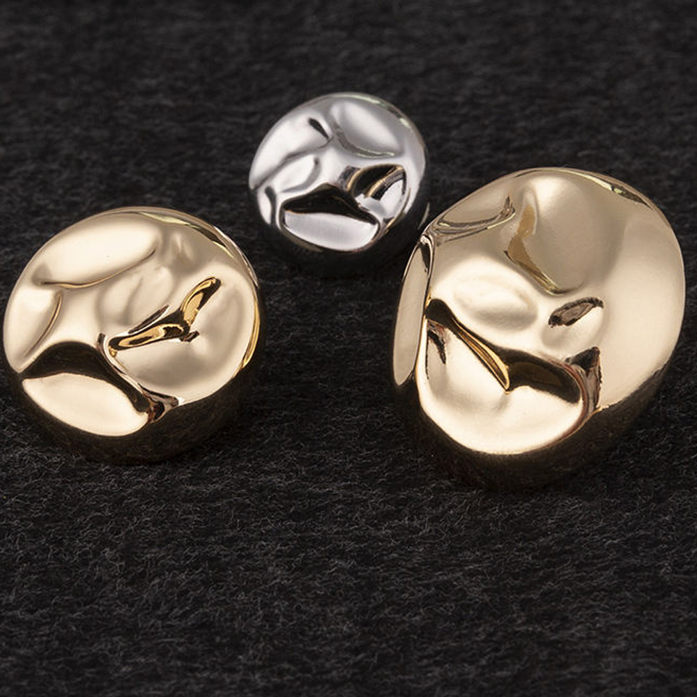 不规则合金面合金线脚纽扣