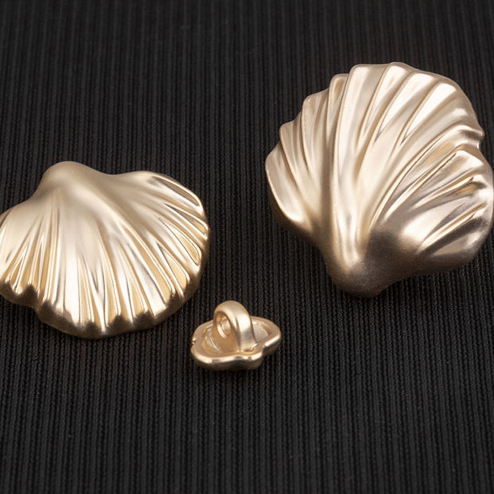 金属锌合金贝壳线脚纽扣