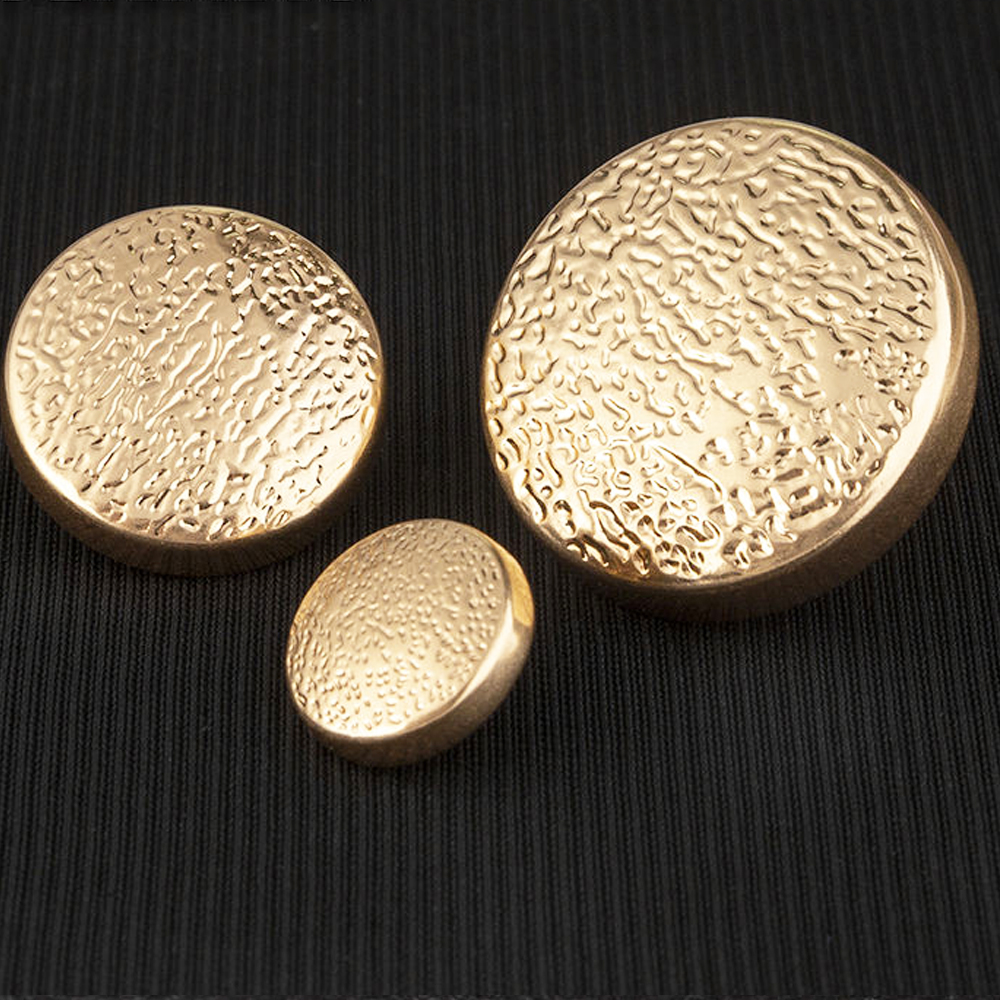 麻点花式复古女士金色金属缝纫环扣