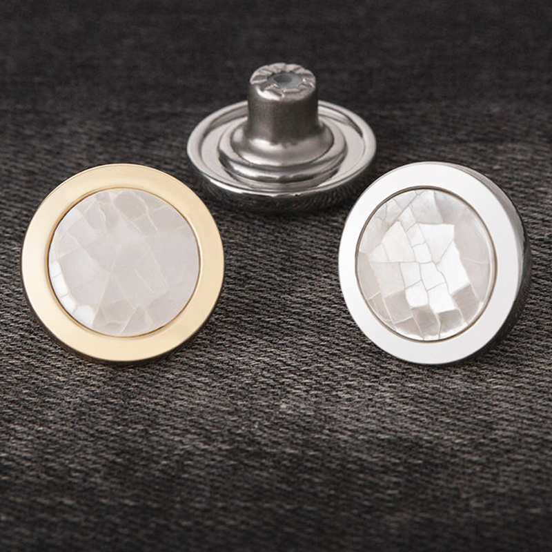 合金镶贝壳工字钮