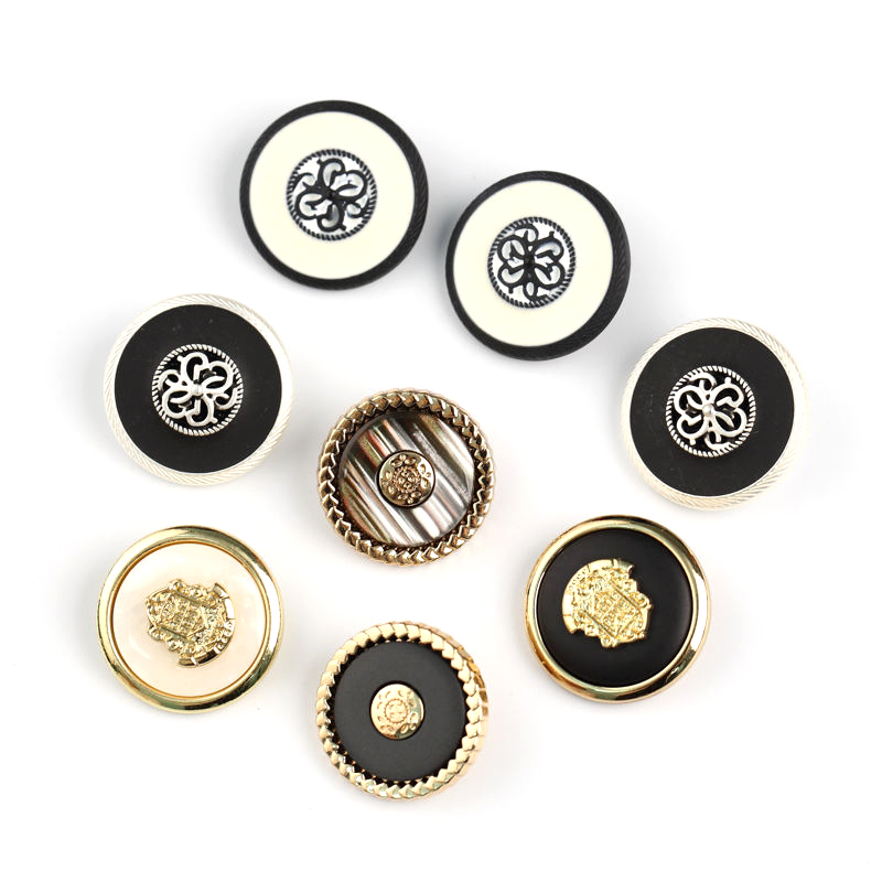 合金订线脚钮 抹油双色扣