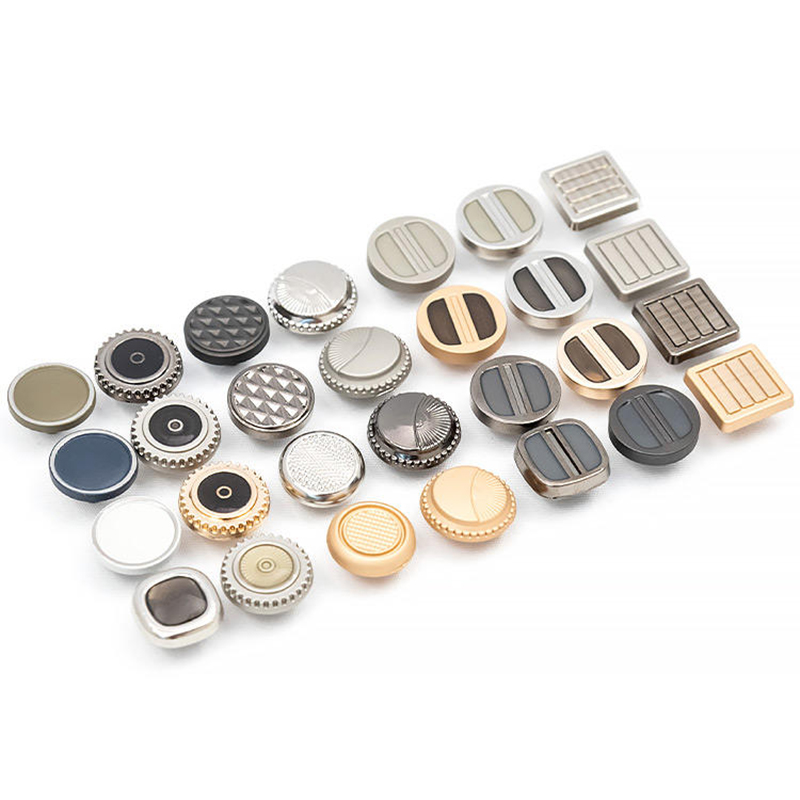 Gold and gun metal alloy snap buttons for high-end fashion bags